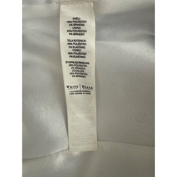 White House Black Market Blue Floral Print Sheath Dress w/Bow Belt Size 14 - Picture 7 of 9